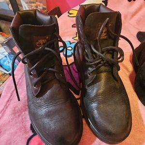 Black Timberland Boots Size 6